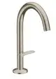 AXOR-HG-AXOR-One-Waschtischmischer-Select-170-mit-Push-Open-Ablaufgarnitur-Brushed-Nickel-48020820 gallery number 1